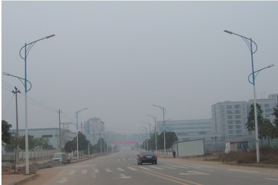 重庆市东方大道108W白光大功率路灯案例