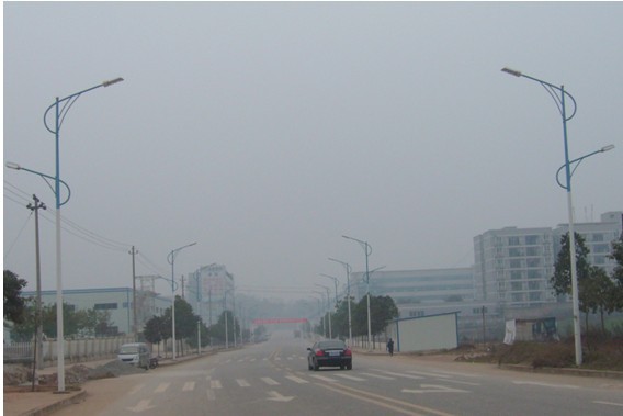 重庆市东方大道108W白光大功率路灯案例